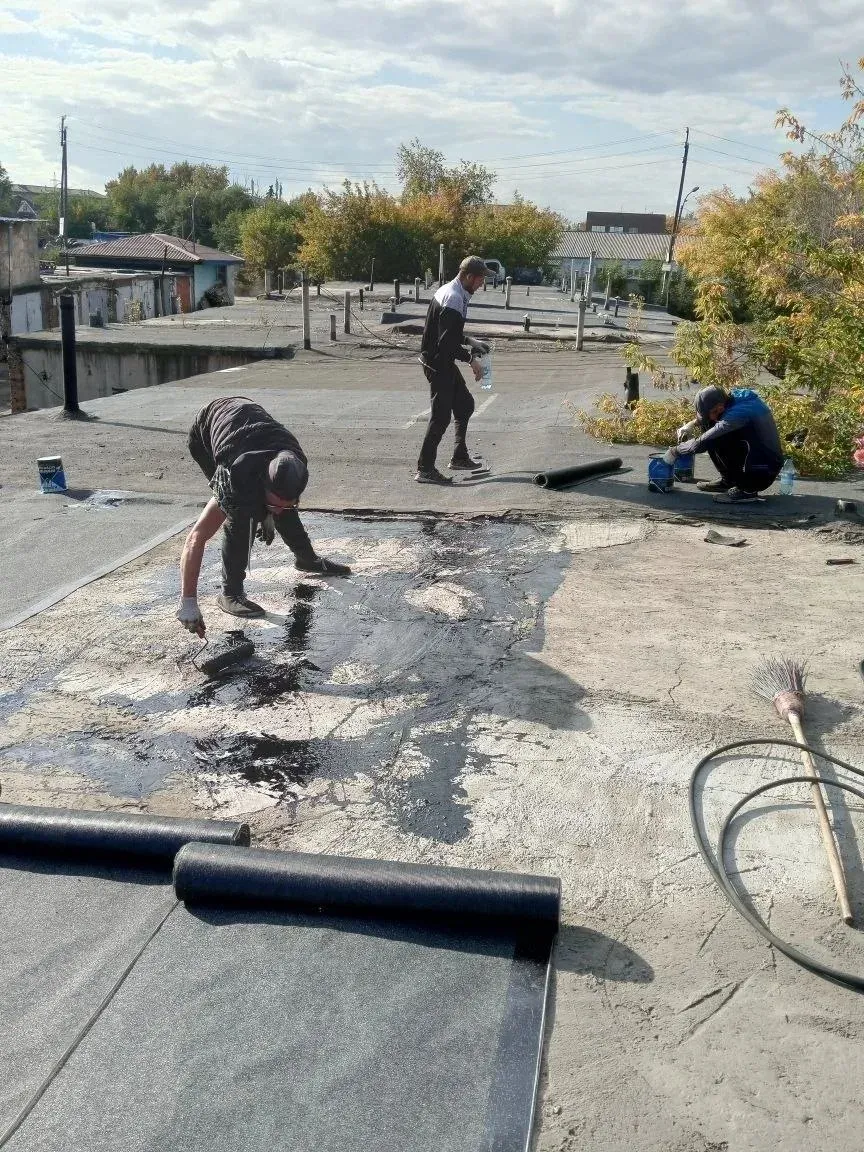 Ремонт наплавляемой кровли гаража в Красноярске — объект №11, бригада Дениса Краснова