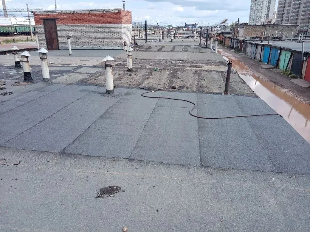 Ремонт наплавляемой кровли гаража в Красноярске — объект №28, бригада Дениса Краснова