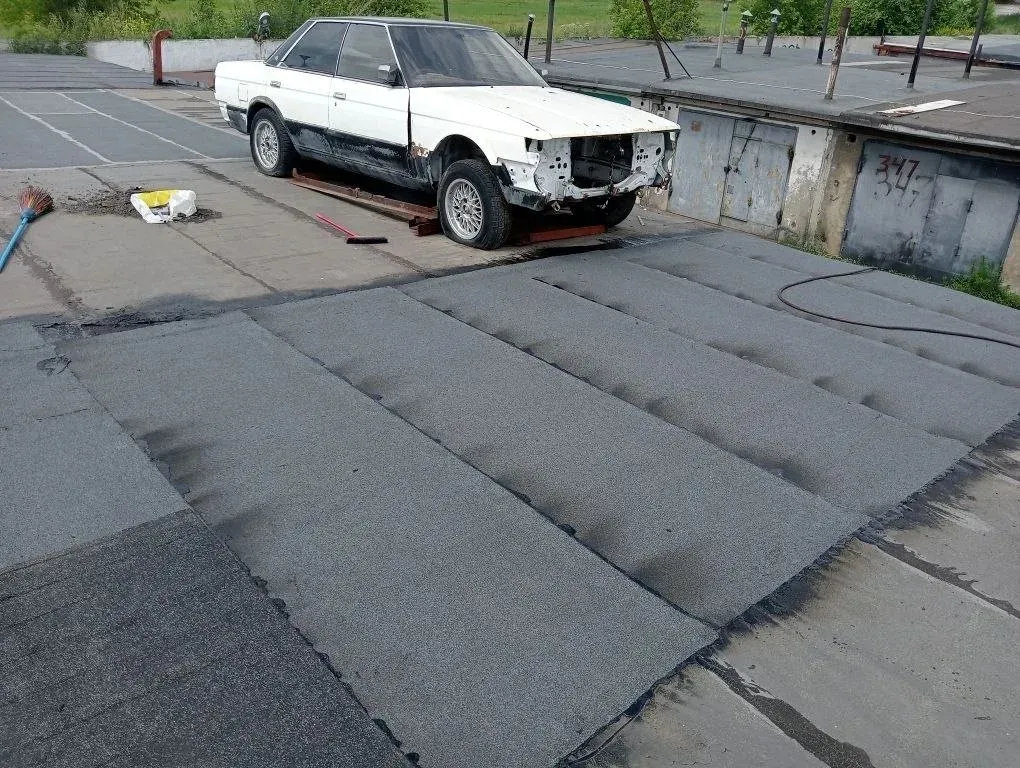 Ремонт наплавляемой кровли гаража в Красноярске — объект №3, бригада Дениса Краснова