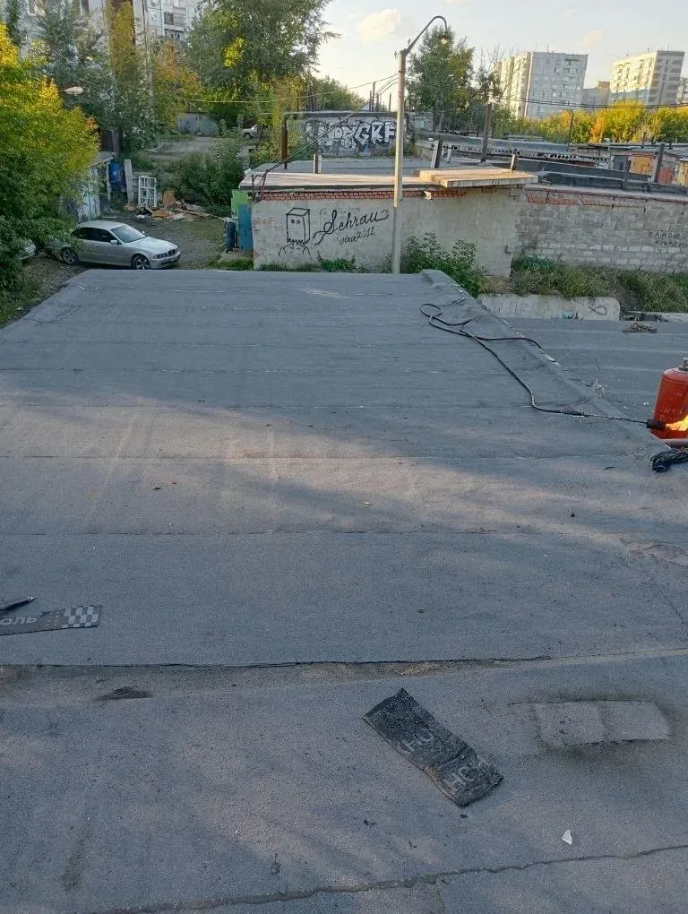 Ремонт наплавляемой кровли гаража в Красноярске — объект №30, бригада Дениса Краснова