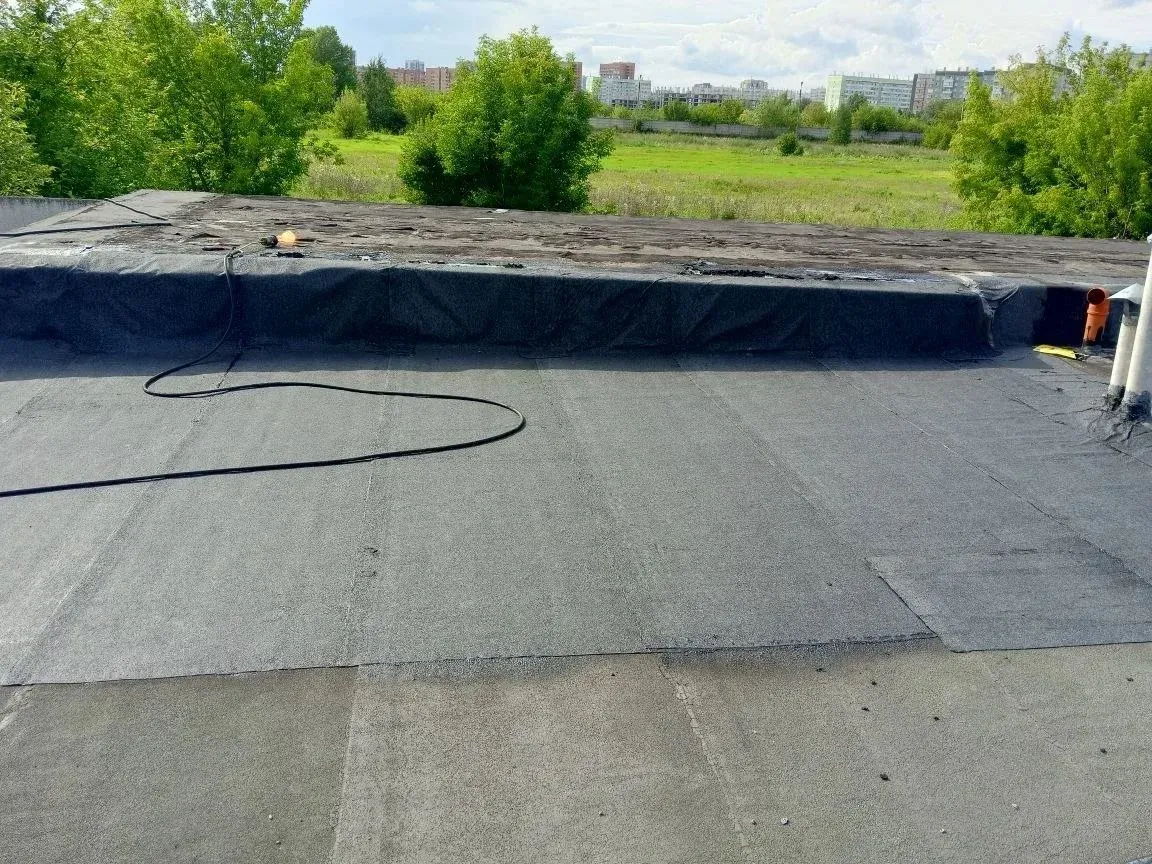 Ремонт наплавляемой кровли гаража в Красноярске — объект №4, бригада Дениса Краснова